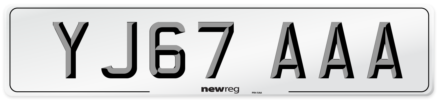 YJ67 AAA Number Plate from New Reg